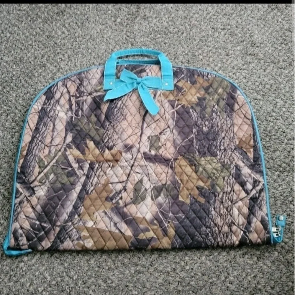 Camouflage & Teal Garment Clothing Bag